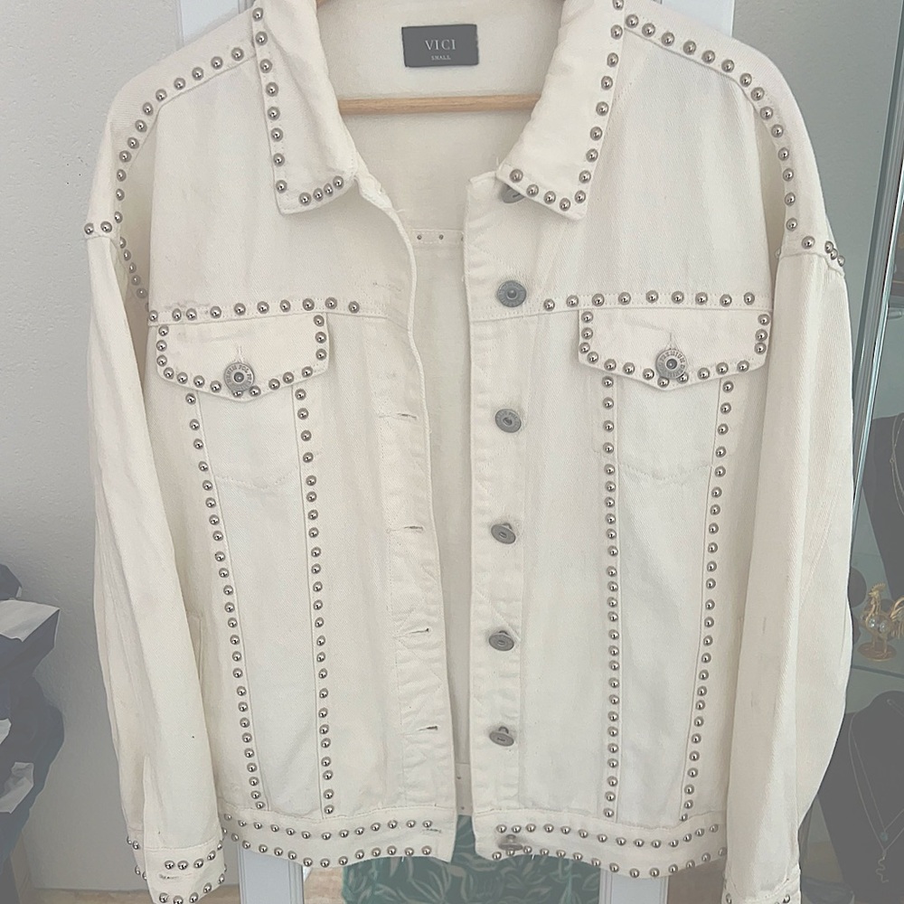 Vici premium Cream  denim jacket